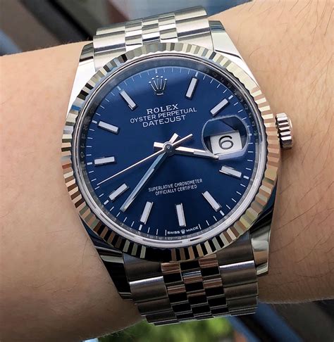 rolex perpetual date blue|rolex datejust 36mm price.